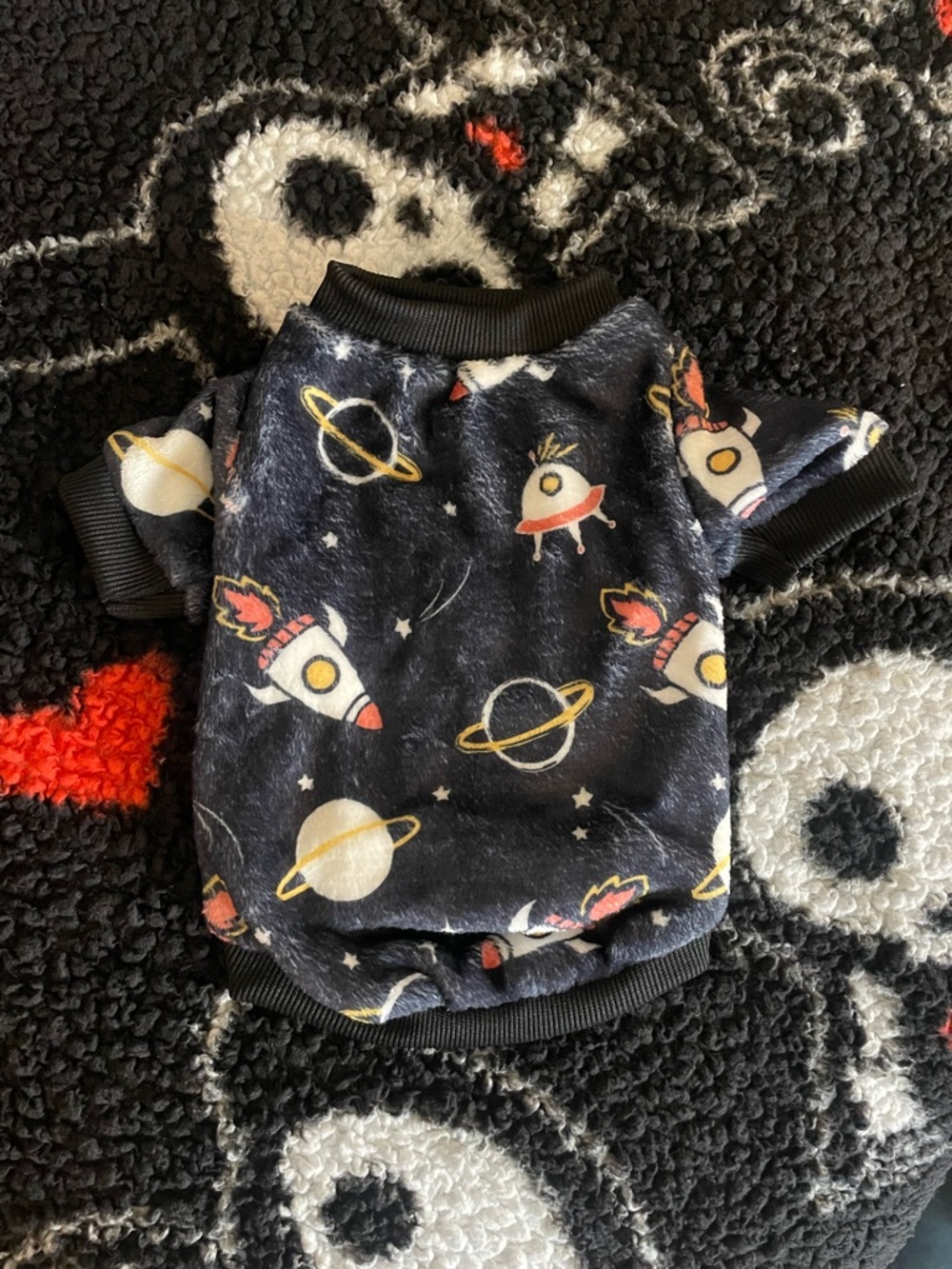 Fleece Space Themed Dog Shirt
